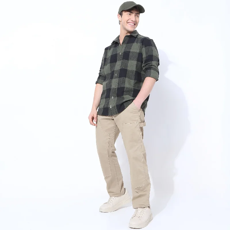 Regular Fit Checkered Shirt Laid