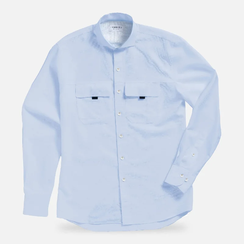 The Sky Blue Tulu Custom Fishing Shirt Artistic Men's Hand