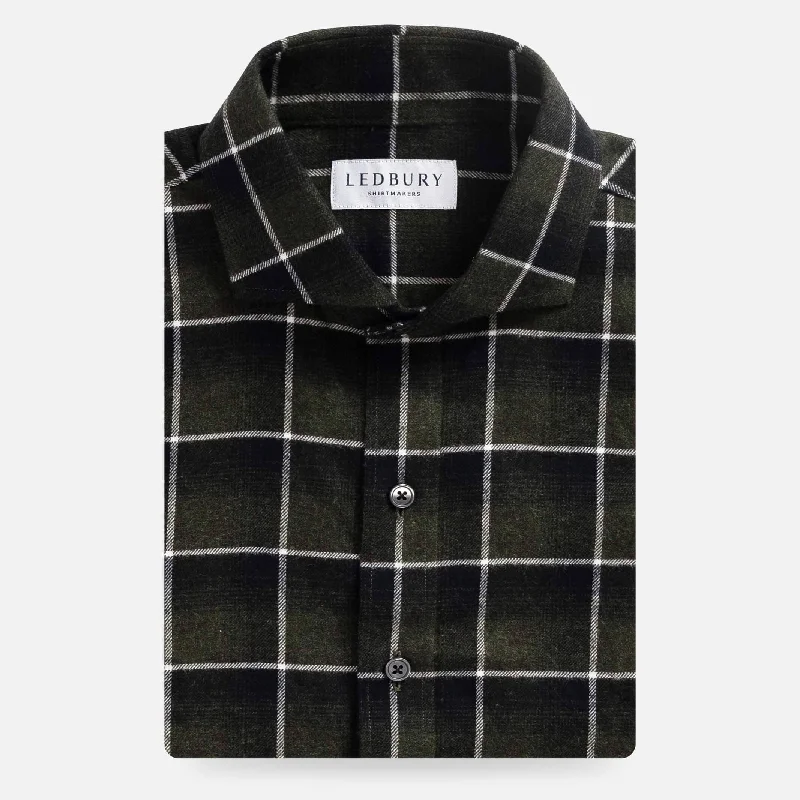 The Evergreen Arnold Flannel Custom Shirt Polished Men's Silk