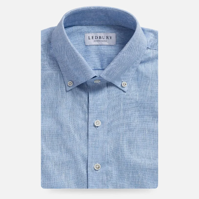 The Light Blue Sandoval Oxford Chambray Custom Shirt Refined Men's Classic 