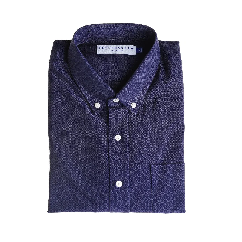 Weekend Oxford Standard Fit - Navy Luxurious Men's High