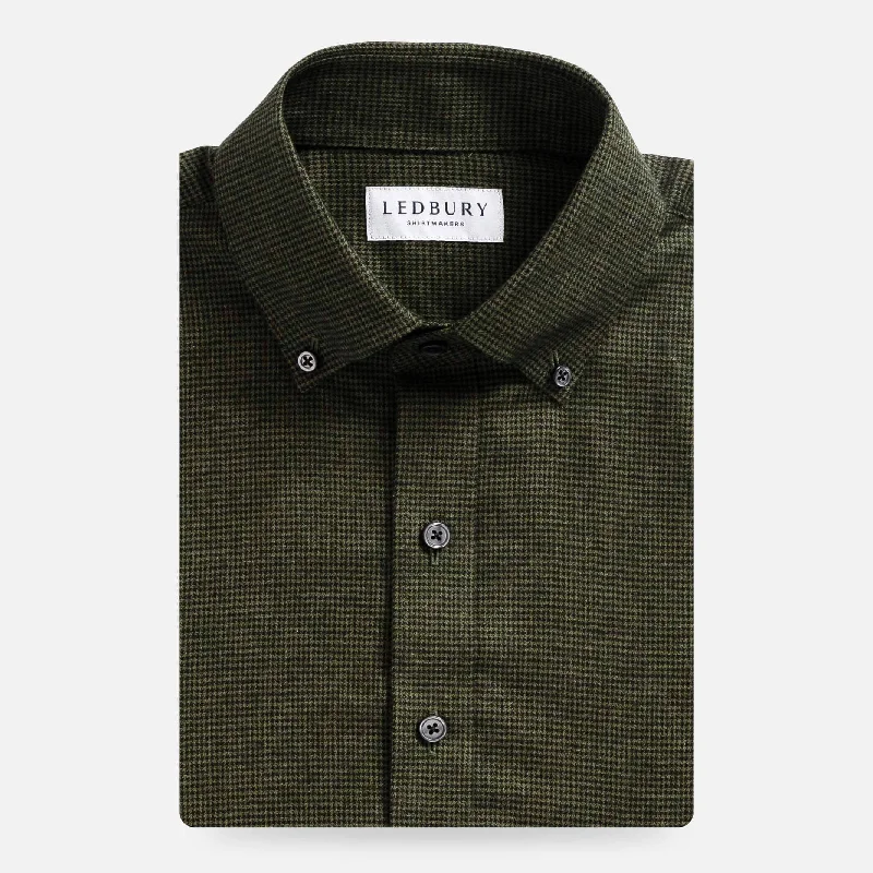 The Green Conlon Houndstooth Custom Shirt Trendy Men's Bucket