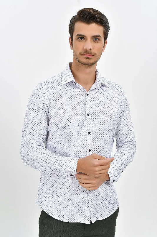 Slim Fit Printed 100% Cotton Blend Casual Shirt Dynamic Men's Glow