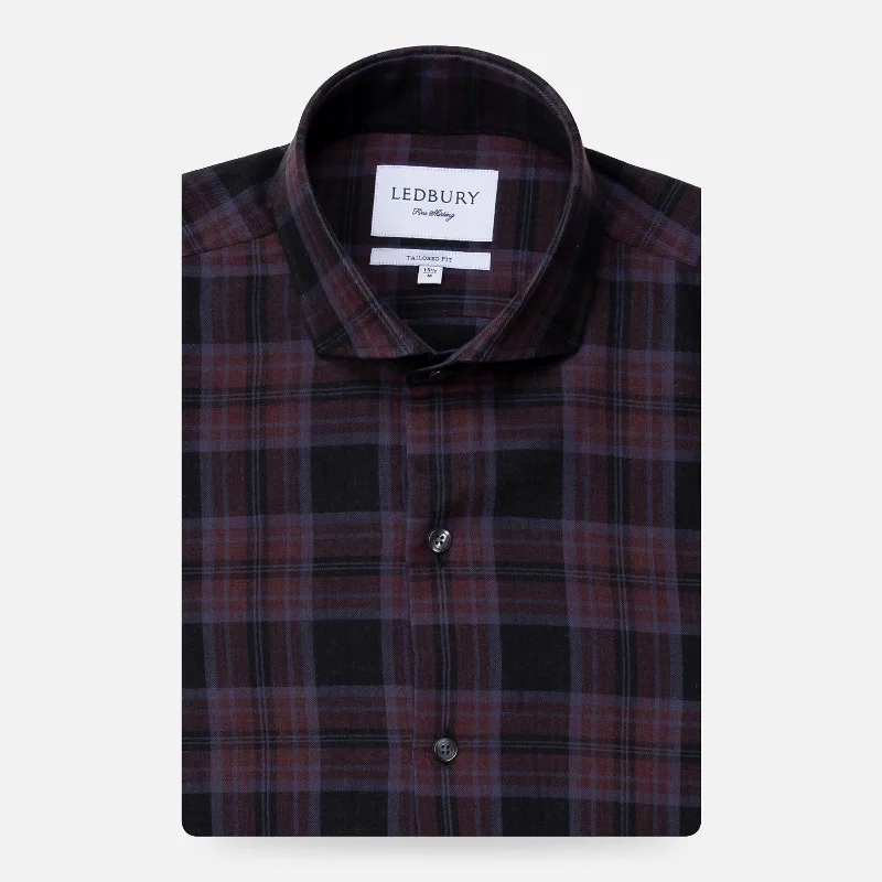 The Plum Esler Brushed Plaid Custom Shirt Refined Men's Hand