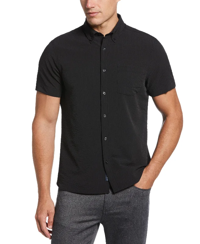 Total Stretch Seersucker Stretch Shirt Sharp Men's Italian