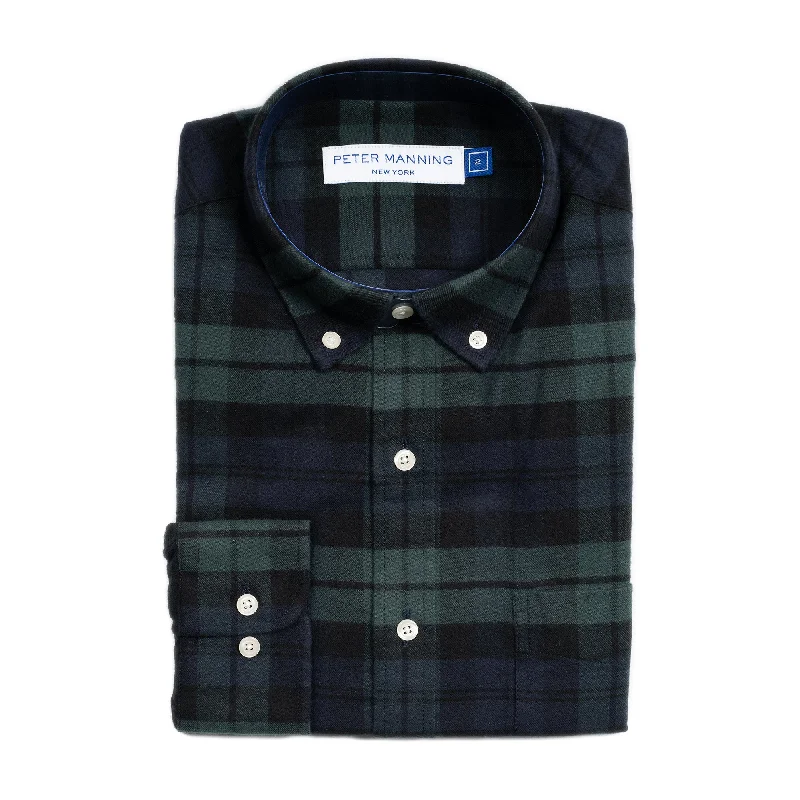 Everyday Flannels - Black Watch Plaid Trendy Men's Oversized