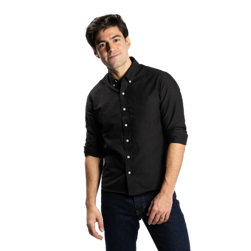 Weekend Oxford Slim Fit - Black Cool Men's Distressed