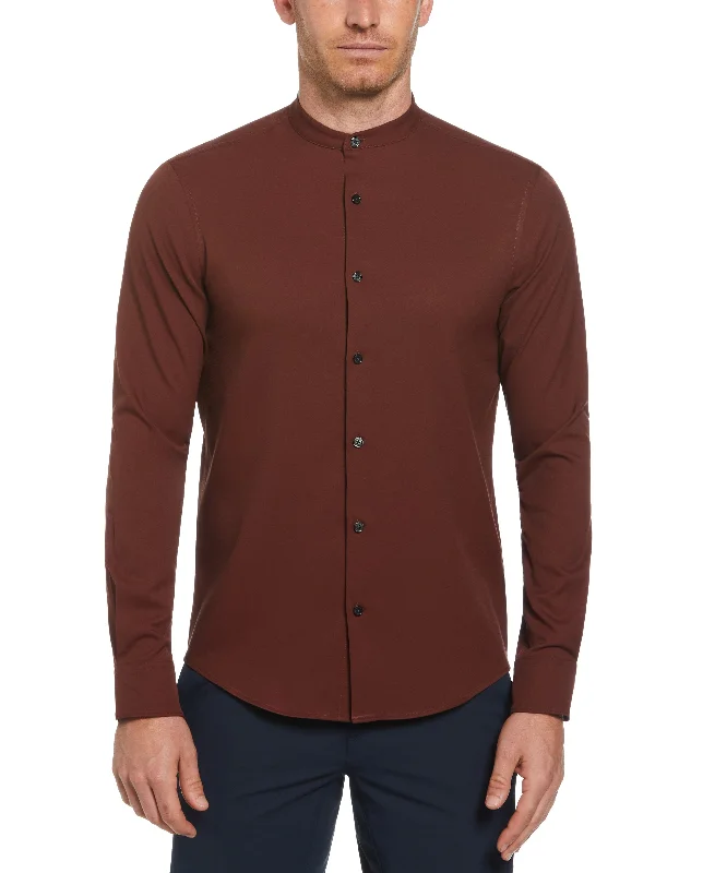 Untucked Total Stretch Slim Fit Banded Collar Shirt Dynamic Men's High