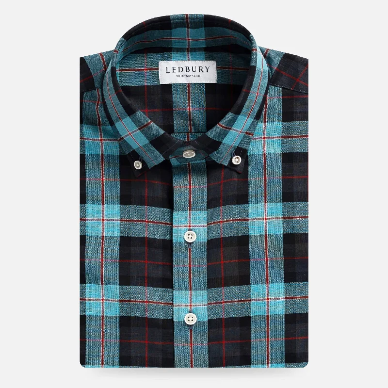 The Weathered Blue Albini Olson Plaid Custom Shirt Masculine Men's 