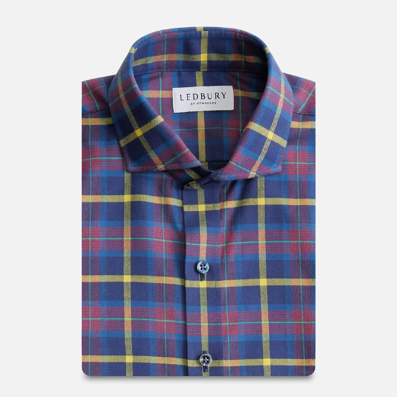 The Blue Berkley Plaid Custom Shirt Modern Men's Geometric