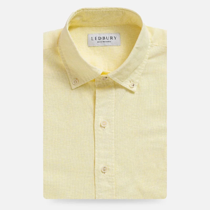 The Yellow Barretto Cotton Linen Custom Shirt Elegant Men's Cashmere