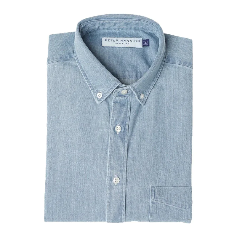 Denim Shirts Standard Fit - Light Wash Earthy Men's Hemp