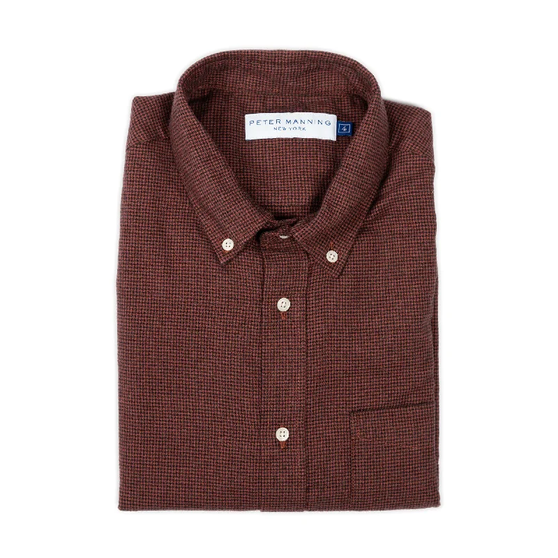 Everyday Flannels - Burgundy Microcheck Organic