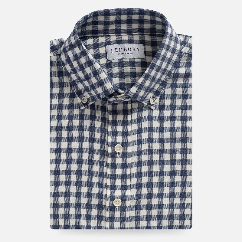 The Smoky Blue Rogers Gingham Custom Shirt Sophisticated Men's 