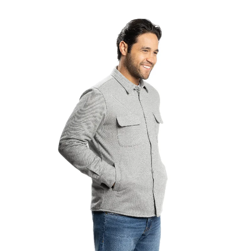 Flannel Jackets - Grey Masculine Men's Thick