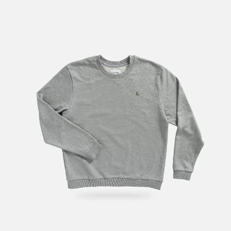 The Heather Grey Ledbury Crew Neck Sweatshirt Trendy Men's Bucket