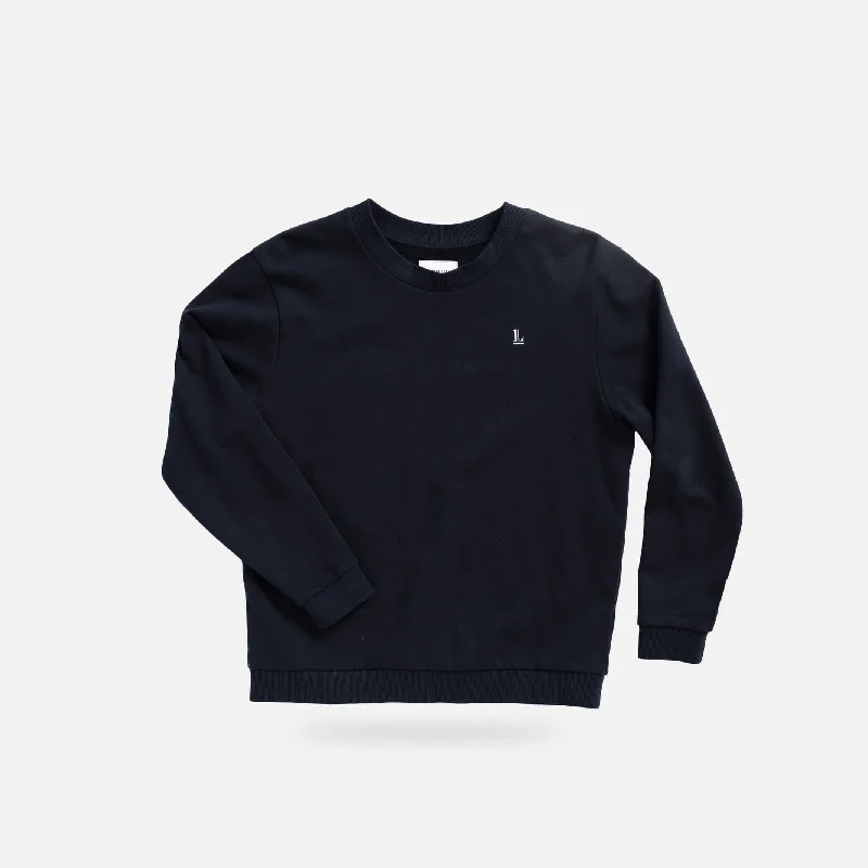 The Navy Ledbury Crew Neck Sweatshirt Minimalist Men's Casual 