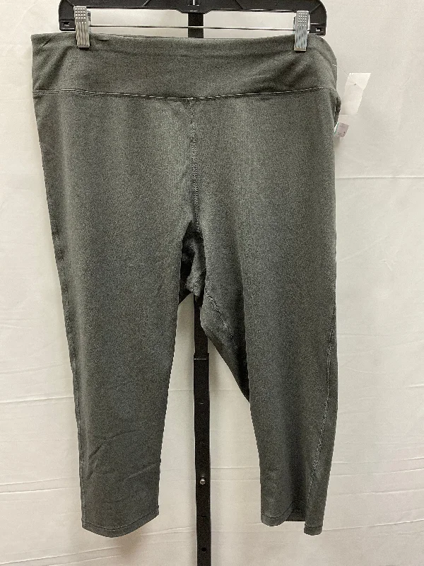 Athletic Leggings Capris By Just My Size In Grey, Size: 2x Tailored