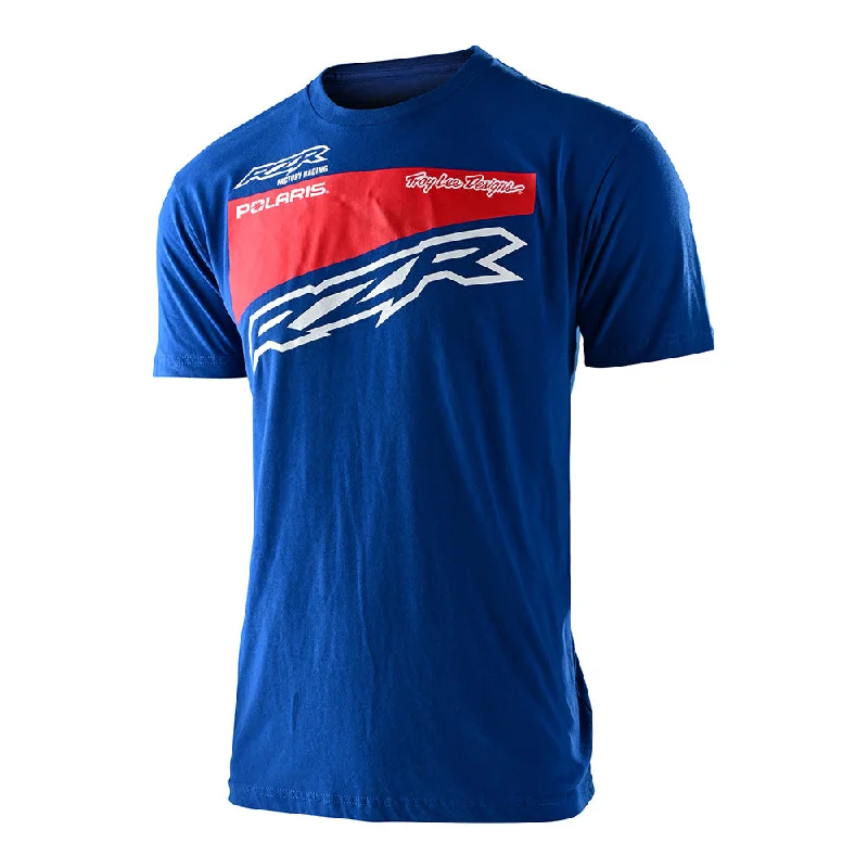 Short Sleeve Tee Polaris Blue / Red Unique Men's Patch