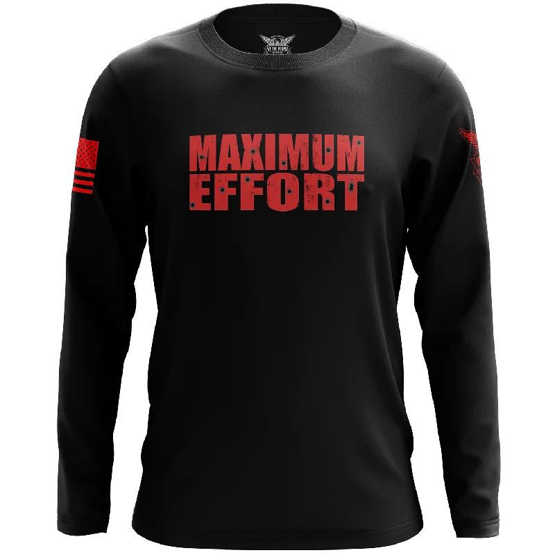 Maximum Effort Long Sleeve Shirt Minimalist Men's Casual 