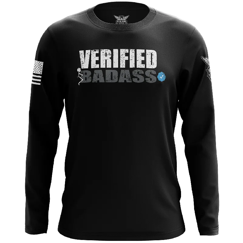 Verified Badass Long Sleeve Shirt Masculine Men's Thick