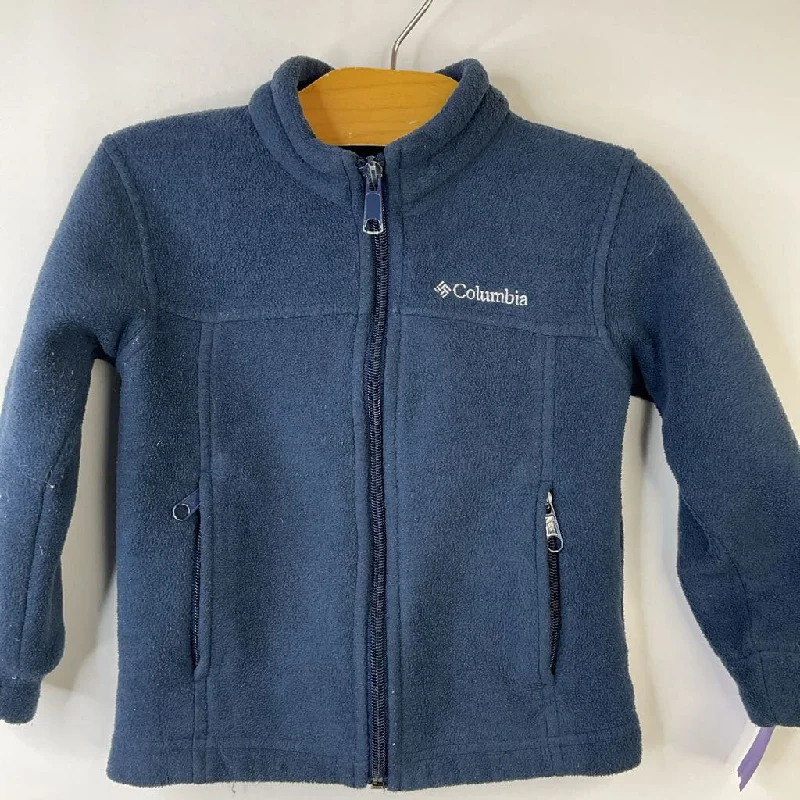 Size 3: Columbia Dark Blue Zip-Up Fleece Coat Street