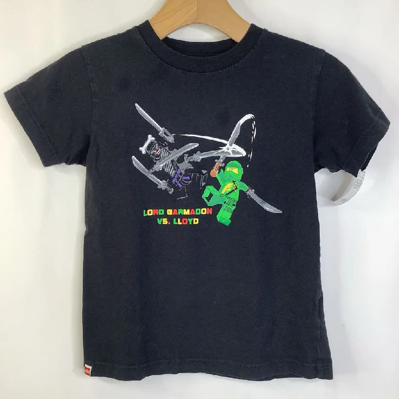 Size 7-8: Uni Qlo Black/Leo Ninjago "Lord Garmadon Vs. Lloyd" T-Shirt Bold Men's Statement