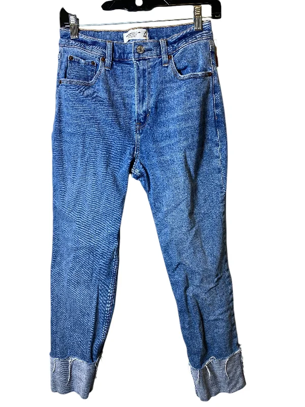 Jeans Straight By Abercrombie And Fitch In Blue, Size: 2 Casual Men's Short