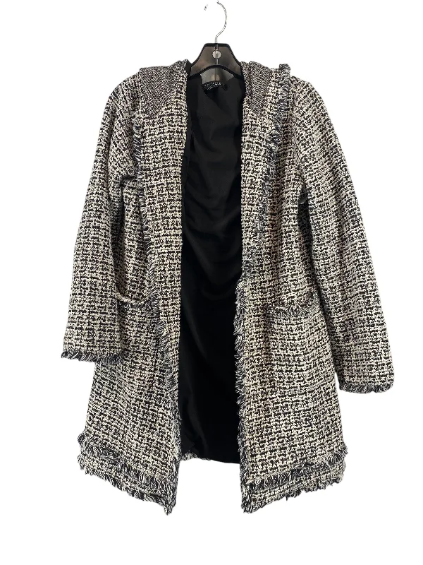 Coat Peacoat By Laundry In Black & White, Size: L Monochromatic Office Style