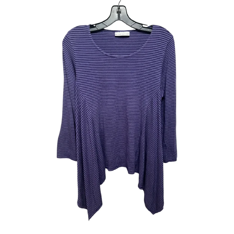 Top Long Sleeve By Bryn Walker In Striped Pattern, Size: S Monochromatic Office Style