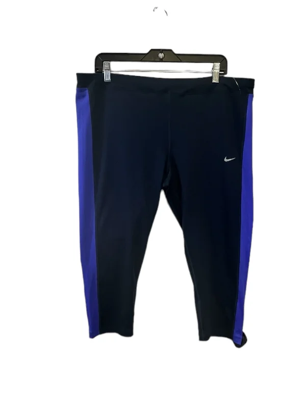 Blue & Purple Athletic Leggings Capris Nike, Size 2x Luxurious Men's High