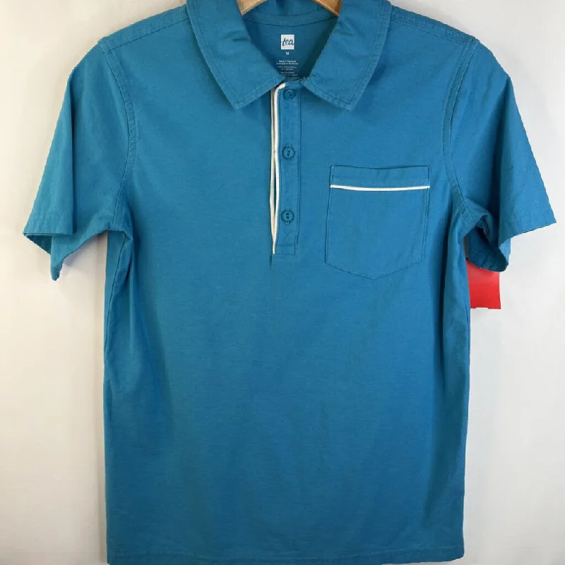 Size 16: Tea Light Blue Polo T-Shirt Dapper Men's Bow