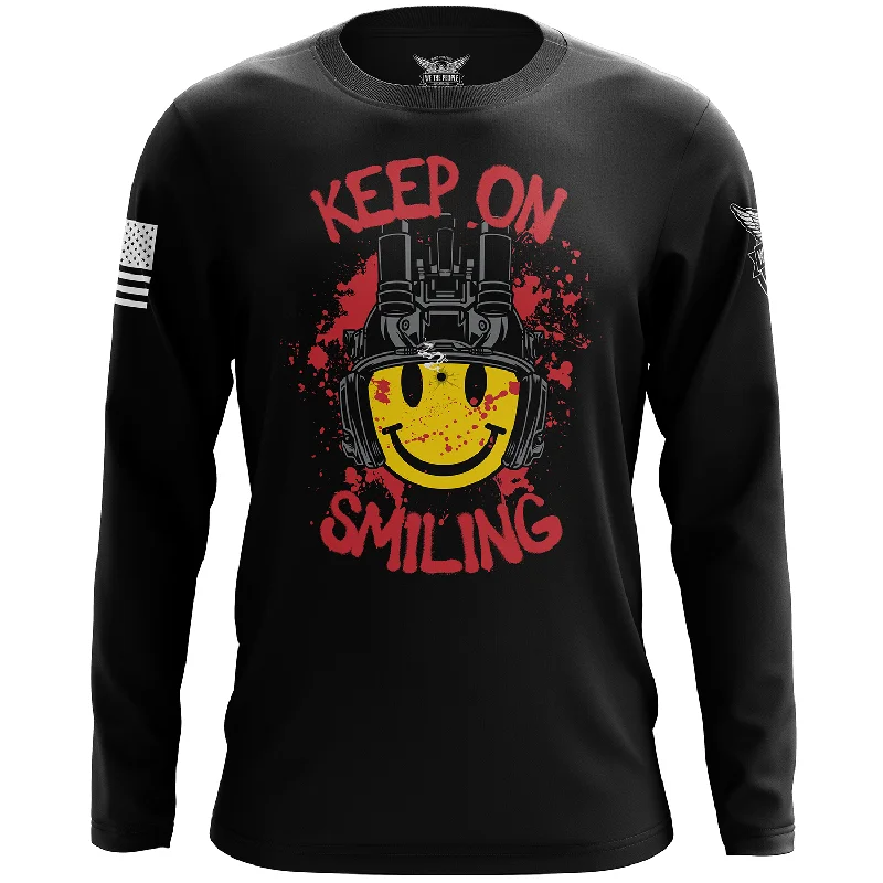 Tactical Smiley Face Long Sleeve Shirt Tough Men's Tactical