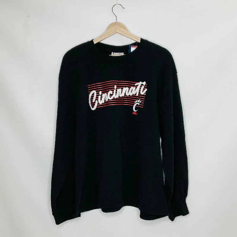 Black & Red Athletic Sweatshirt Crewneck Champion, Size Xl Business