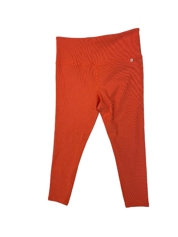 Orange Athletic Leggings Athleta, Size 1x Street