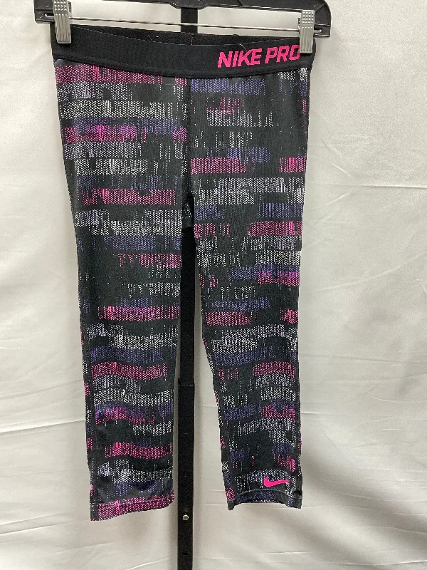 Multi-colored Athletic Leggings Capris Nike Apparel, Size Xl Streetwear Style