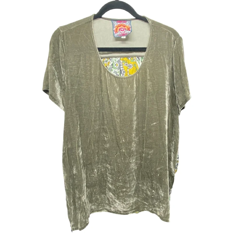 Top Short Sleeve Designer By Johnny Was In Green, Size: S Streetwear Style