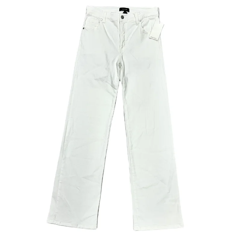 Jeans Flared By Karen Kane In White Denim, Size: 8 Artistic Men's Avant