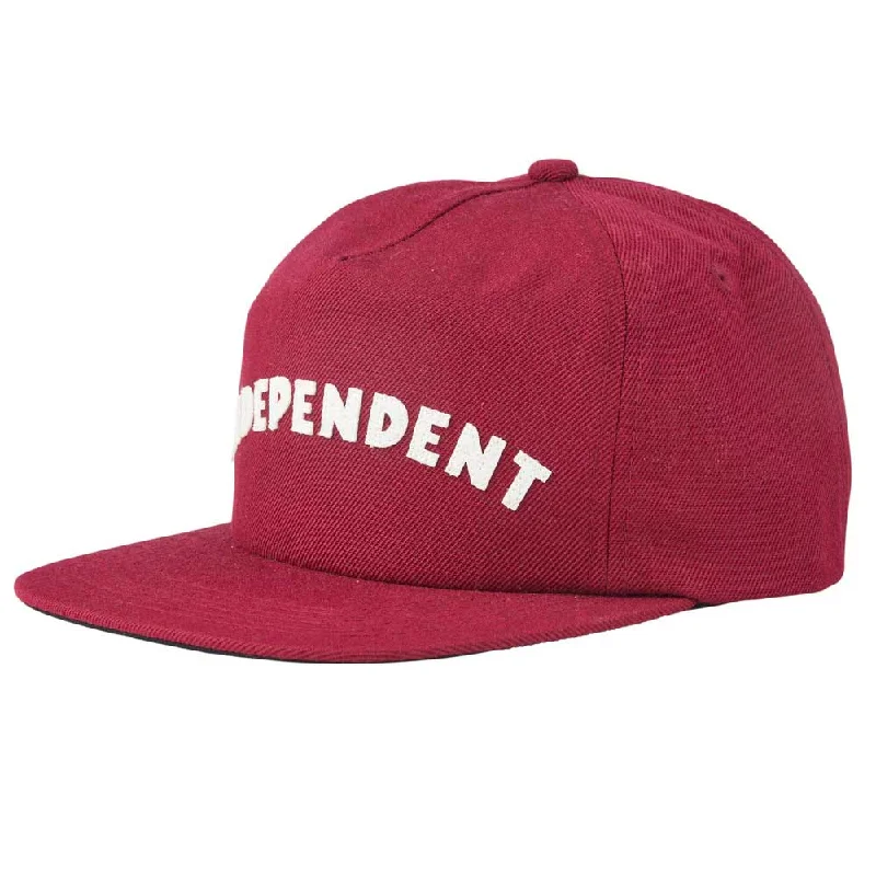 Independent Brigade Strapback Unstructured Mid Hat - Cardinal Earthy Men's Sustainable 