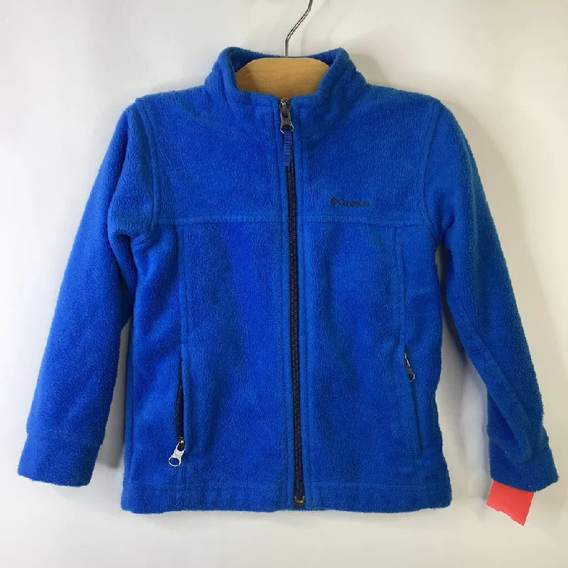 Size 4: Columbia Blue Zip-Up Fleece Coat Dynamic Men's Glow