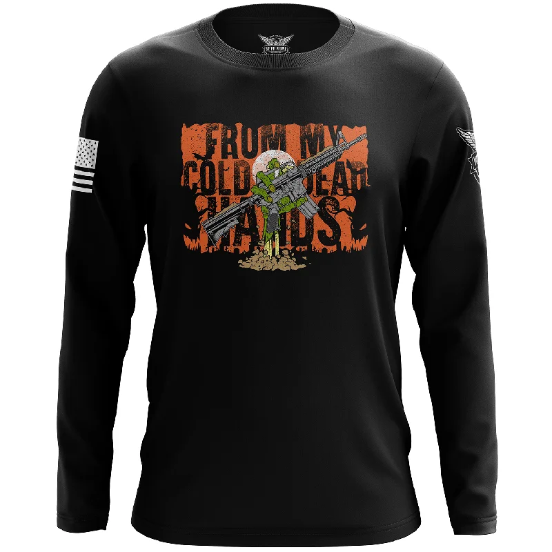 Cold Undead Hands Long Sleeve Shirt Unique Men's Patch