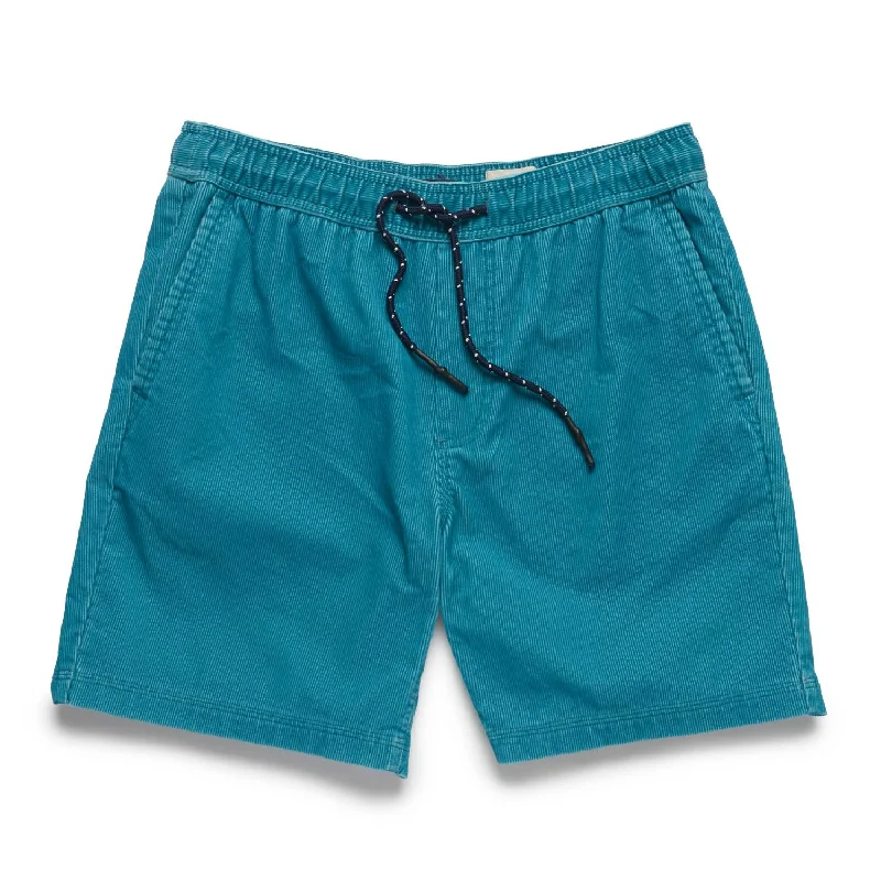 Men"s Noah Corduroy Short In Teal Youthful Men's Anime