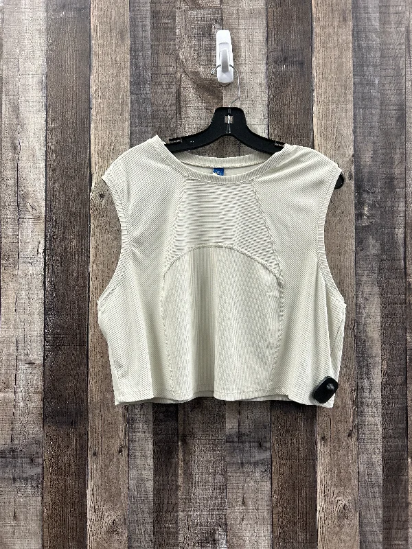 Athletic Tank Top By Old Navy In Beige, Size: Xxl Laid