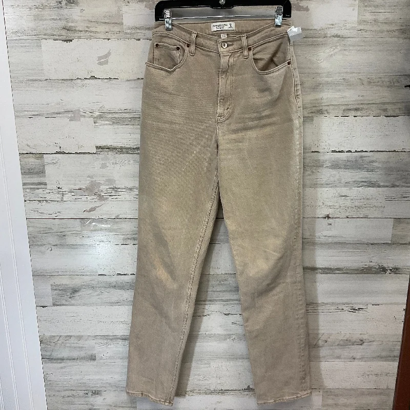 Jeans Straight By Abercrombie And Fitch In Brown Denim, Size: 6l Casual Men's Loose