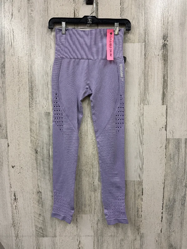 Purple Athletic Leggings Gym Shark, Size S Cool Men's Skate