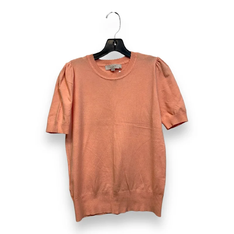 Top Short Sleeve By Loft In Coral, Size: M Business