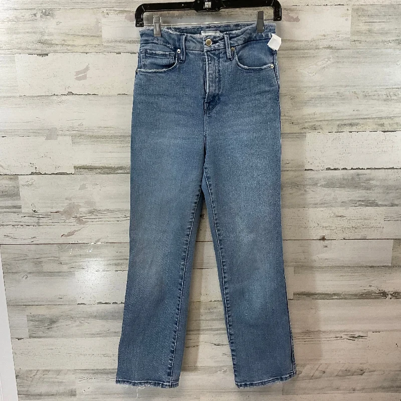 Jeans Straight By Good American In Blue Denim, Size: 2 Refined Men's Velvet