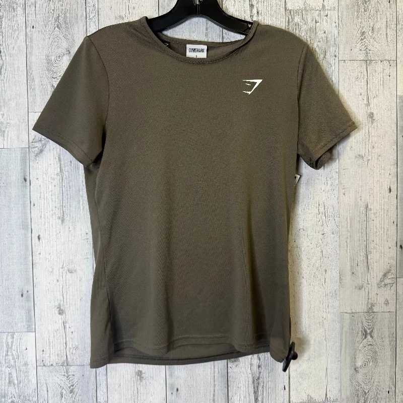 Athletic Top Short Sleeve By Gym Shark In Brown, Size: S Casual Men's Loose