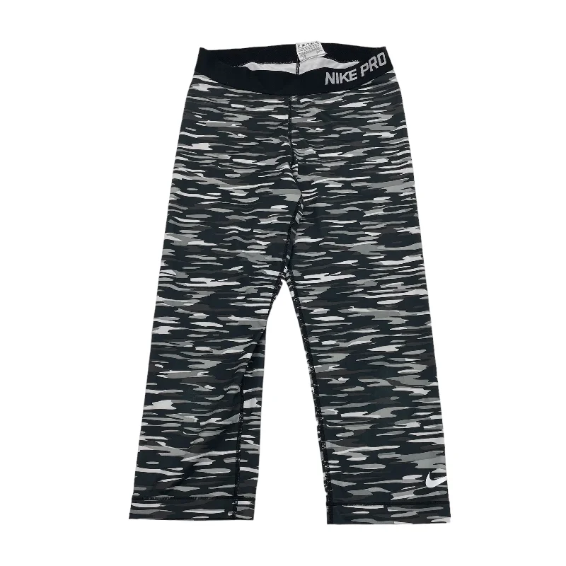 CAMOUFLAGE PRINT ATHLETIC LEGGINGS CAPRIS by NIKE APPAREL Size:M Beach