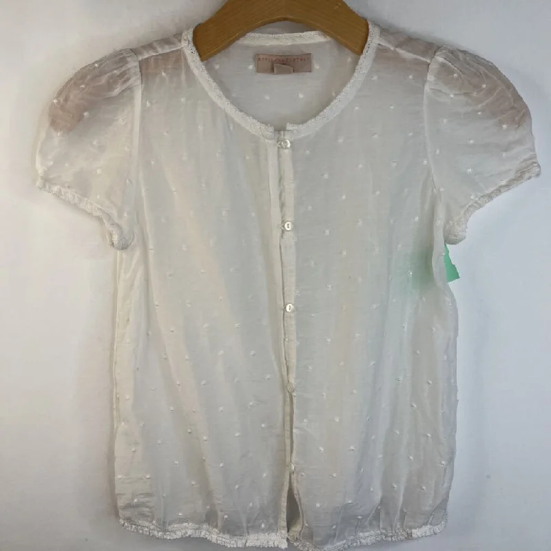 Size 8: Stella McCartney By Gap White Dots Button-Up Blouse T-Shirt Refined Men's Velvet